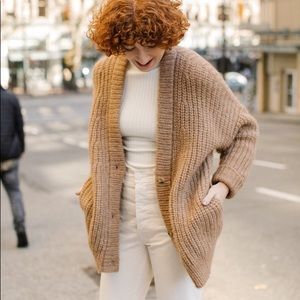 Lauren Manoogian Grandma Cardigan Camel 